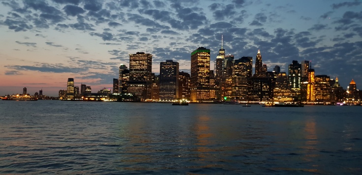 Manhattan skyline New York night time